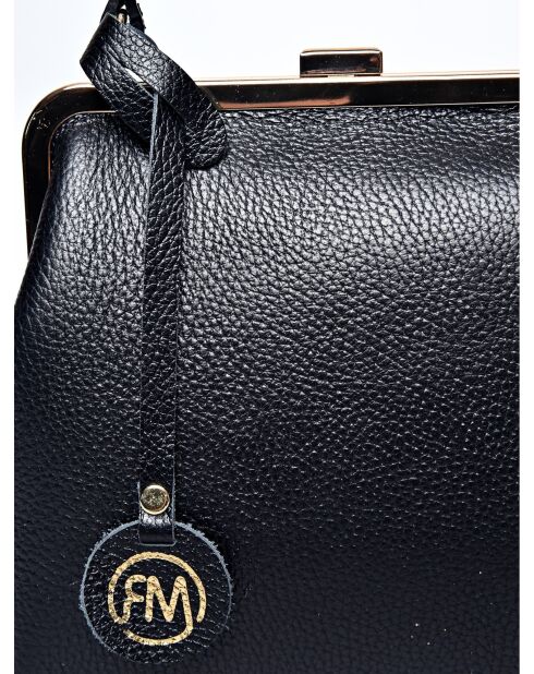 Sac à poignée supérieure/bandoulière en cuir SS26 RM 1825 noir - 21x28x11cm
