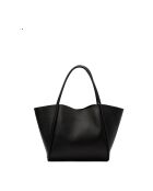 Sac porte épaule en cuir Stacy noir - 50x30x15cm