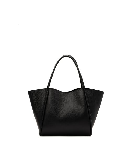 Sac porte épaule en cuir Stacy noir - 50x30x15cm