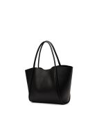 Sac porte épaule en cuir Stacy noir - 50x30x15cm