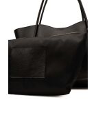 Sac porte épaule en cuir Stacy noir - 50x30x15cm