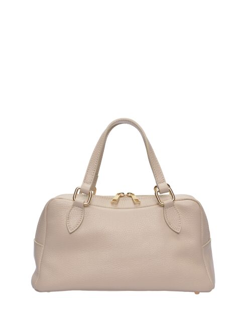 SS26 RM 1007T beigefarbene Lederhandtasche - 14x30x13 cm