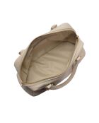 SS26 RM 1007T beigefarbene Lederhandtasche - 14x30x13 cm