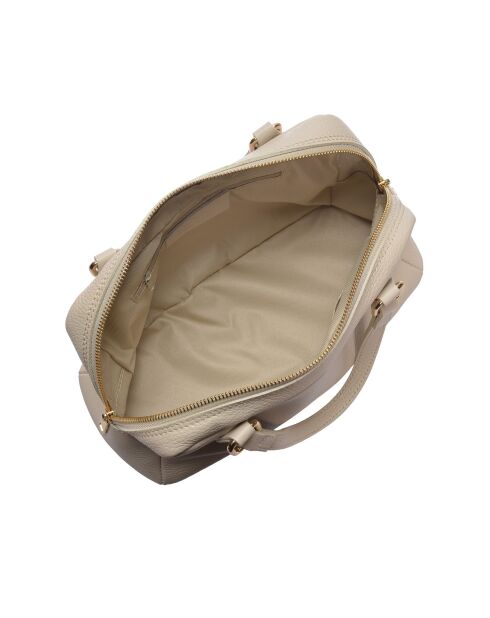 SS26 RM 1007T beigefarbene Lederhandtasche - 14x30x13 cm