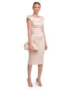 SS26 RM 1007T beigefarbene Lederhandtasche - 14x30x13 cm