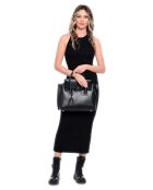 Sac à main en cuir SS26 LV 479 noir - 31x33x14 cm