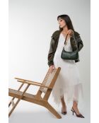 Sac à bandouliere en cuir Storm vert - 25x13x6.5cm