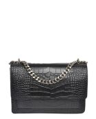 SS26 LV 8165 zwarte leren schoudertas - 15x22x6 cm