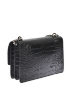 SS26 LV 8165 zwarte leren schoudertas - 15x22x6 cm