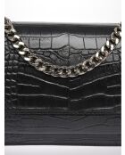 SS26 LV 8165 zwarte leren schoudertas - 15x22x6 cm
