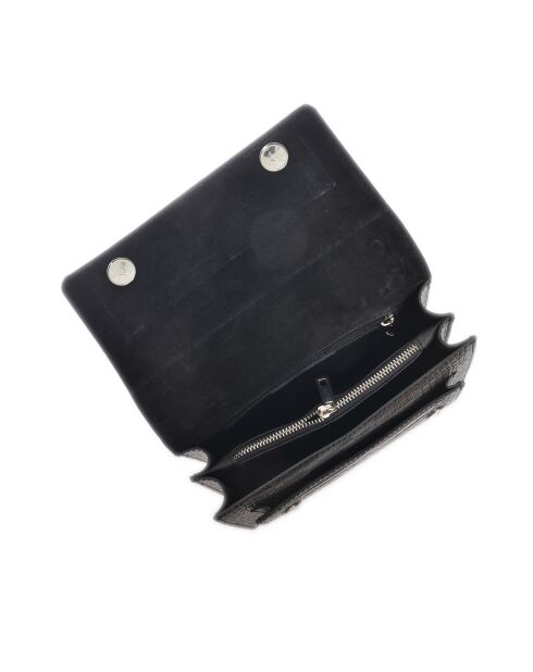 SS26 LV 8165 zwarte leren schoudertas - 15x22x6 cm