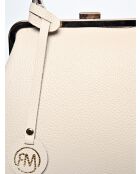 Sac à poignée supérieure /bandoulière en cuir SS26 RM 1825 beige - 21x28x11cm