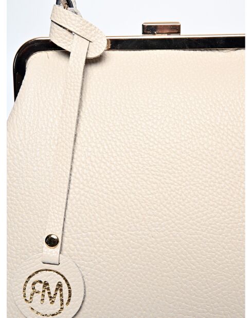 Sac à poignée supérieure /bandoulière en cuir SS26 RM 1825 beige - 21x28x11cm