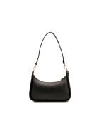 Zwarte leren schoudertas Storm - 25x13x6,5cm