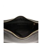 Zwarte leren schoudertas Storm - 25x13x6,5cm