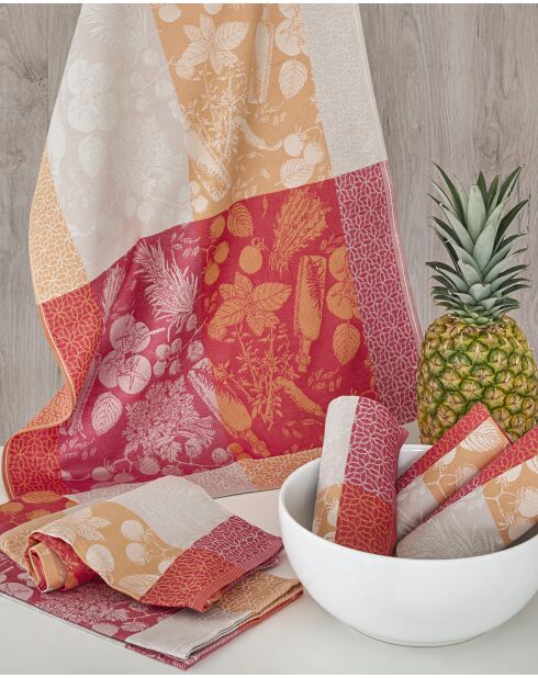 Lot de 6 torchons en coton égyptien Saveurs de Provence - 50x70cm