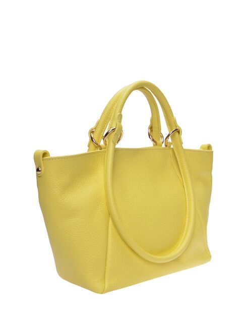 Sac fourre-tout en cuir SS26 RM 151T jaune citron - 21x27x9.5 cm