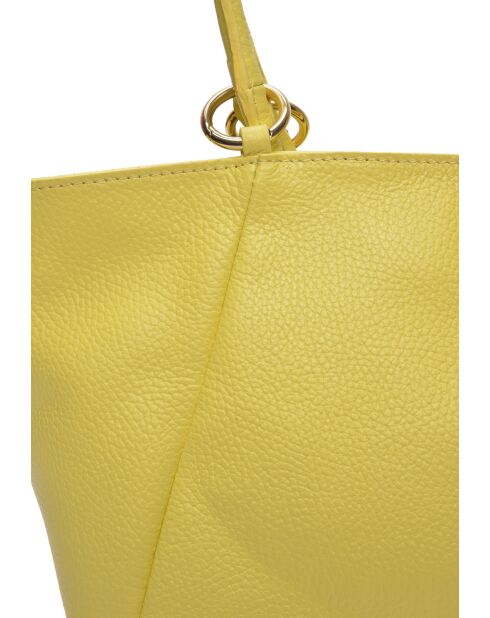 Sac fourre-tout en cuir SS26 RM 151T jaune citron - 21x27x9.5 cm
