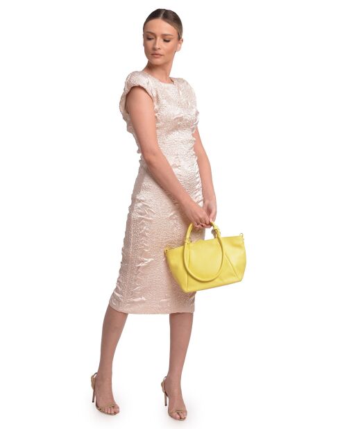 Sac fourre-tout en cuir SS26 RM 151T jaune citron - 21x27x9.5 cm