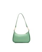 Zeegroene Storm leren schoudertas - 25x13x6,5cm