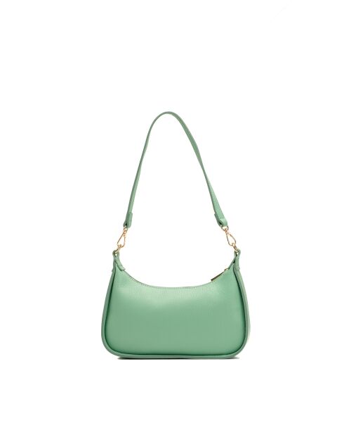 Zeegroene Storm leren schoudertas - 25x13x6,5cm