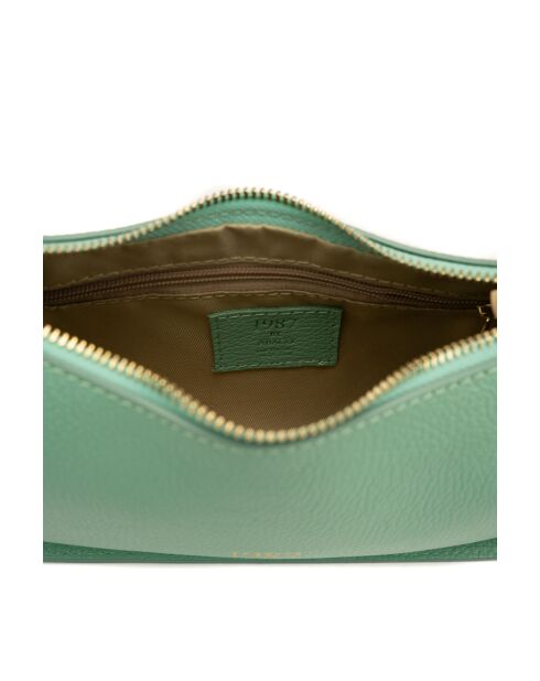 Zeegroene Storm leren schoudertas - 25x13x6,5cm