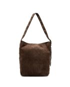 Sac porte épaule en cuir Roots moka - 35x35x14cm