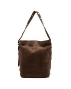 Sac porte épaule en cuir Roots moka - 35x35x14cm