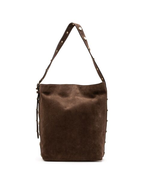 Sac porte épaule en cuir Roots moka - 35x35x14cm