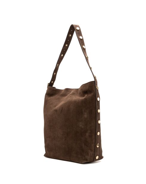 Sac porte épaule en cuir Roots moka - 35x35x14cm