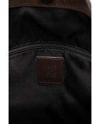 Sac porte épaule en cuir Roots moka - 35x35x14cm