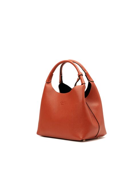 Sac à main en cuir Lola terracotta - 21x20.5x14.5cm