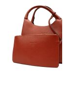 Sac à main en cuir Lola terracotta - 21x20.5x14.5cm