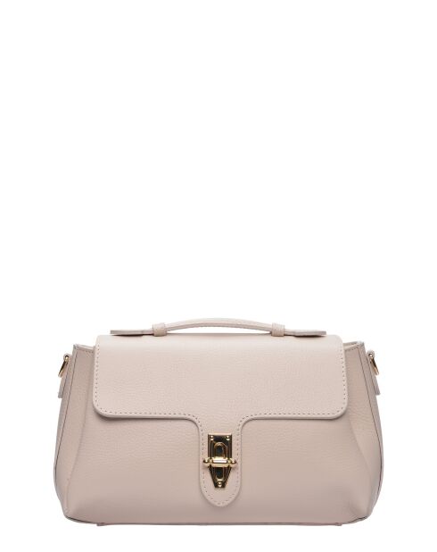 SS26 RM 149T beigefarbene Lederhandtasche - 19x29x11 cm
