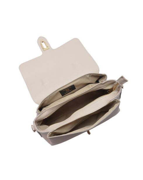 SS26 RM 149T beigefarbene Lederhandtasche - 19x29x11 cm