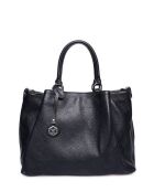 SS26 LV 1536 schwarze Lederhandtasche - 28x39x17 cm