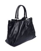 SS26 LV 1536 schwarze Lederhandtasche - 28x39x17 cm