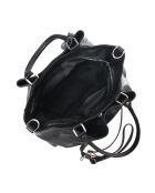 SS26 LV 1536 schwarze Lederhandtasche - 28x39x17 cm