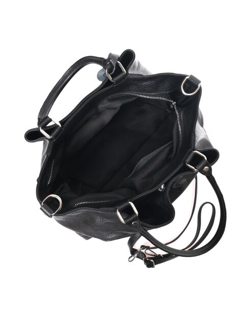SS26 LV 1536 schwarze Lederhandtasche - 28x39x17 cm