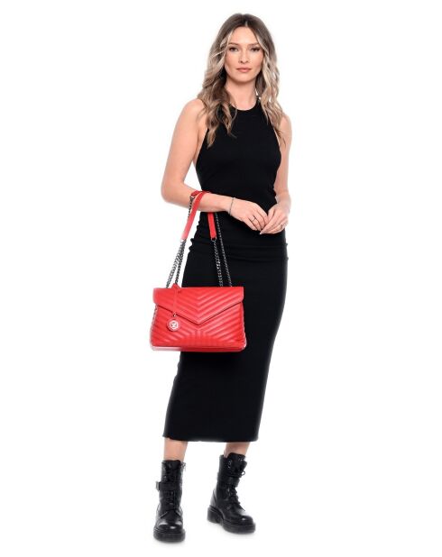 Sac bandoulière en cuir SS26 LV 2183 rouge - 23x34x10 cm