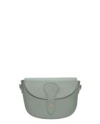 SS26 RM 148T mintkleurige leren schoudertas - 15x19,5x7 cm