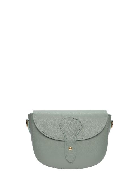 SS26 RM 148T mintkleurige leren schoudertas - 15x19,5x7 cm