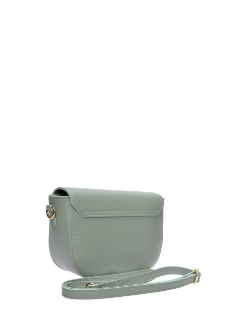 SS26 RM 148T mintkleurige leren schoudertas - 15x19,5x7 cm
