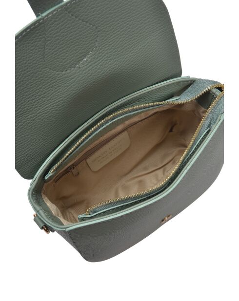 SS26 RM 148T mintkleurige leren schoudertas - 15x19,5x7 cm