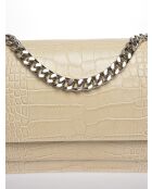 Bandolera SS26 LV 8165 de piel beige - 15x22x6 cm