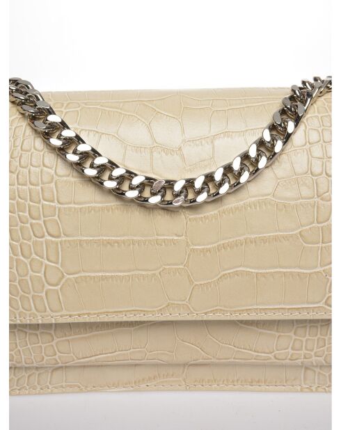 Bandolera SS26 LV 8165 de piel beige - 15x22x6 cm