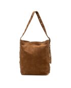 Sac porte épaule en cuir Roots camel - 35x35x14cm