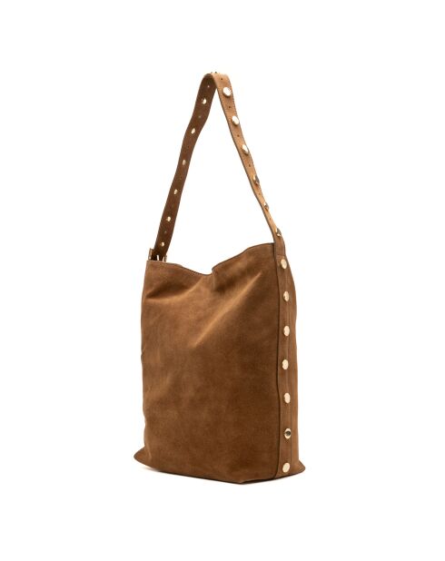 Sac porte épaule en cuir Roots camel - 35x35x14cm