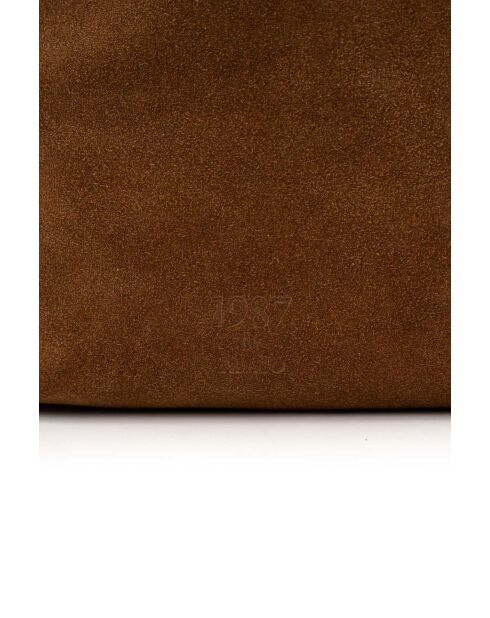Sac porte épaule en cuir Roots camel - 35x35x14cm