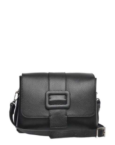 SS26 LV 105T zwarte leren schoudertas - 18x23x8 cm